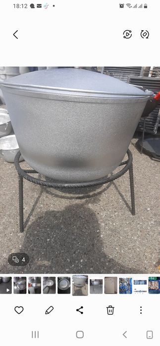 Vând ceaun nou din aluminiu cu capac de 40litri