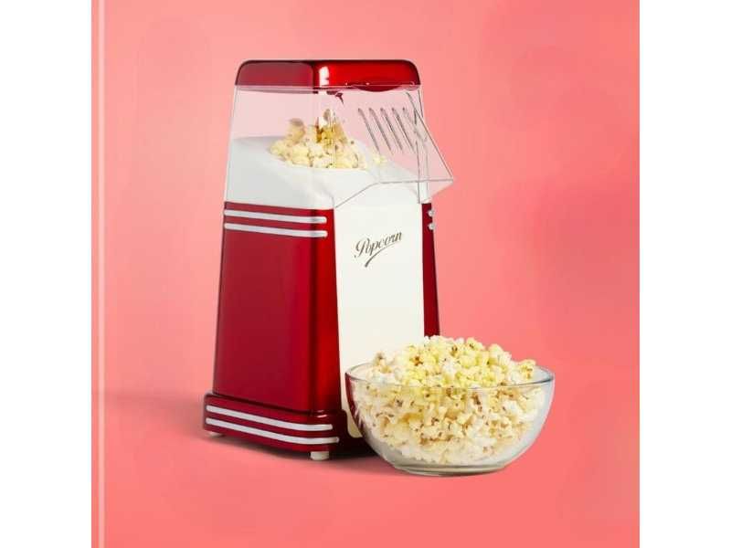 Машина за Пуканки с Горещ Въздух Nostalgia, 1.9L, Червена