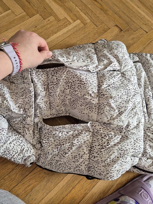 Универсален чувал за количка Ricokids, Сиво-бял, 95 х 48 cm