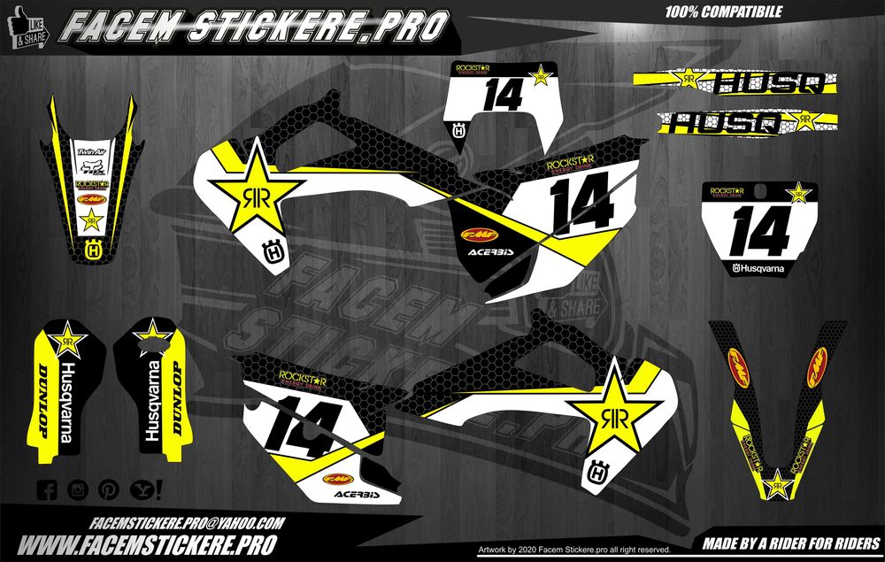 Stickere Grafice Enduro Cross atv ktm husqvarna honda Yamaha copii