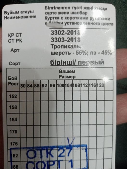 Офисная военая форма