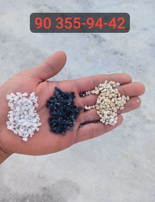 Мраморная крошка белы, черный . Любые фракци и обьём.  . 

Хар хил Фра