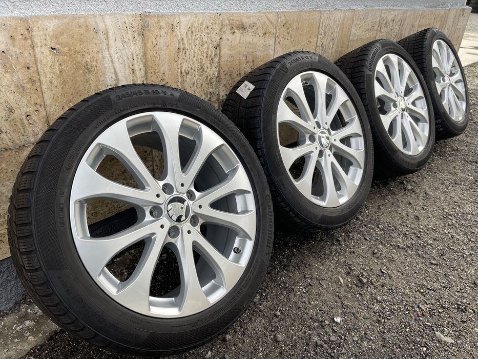 Jante Roti 18 Skoda Superb 3 VW Passat B8 Anvelope iarna 245 45 R18