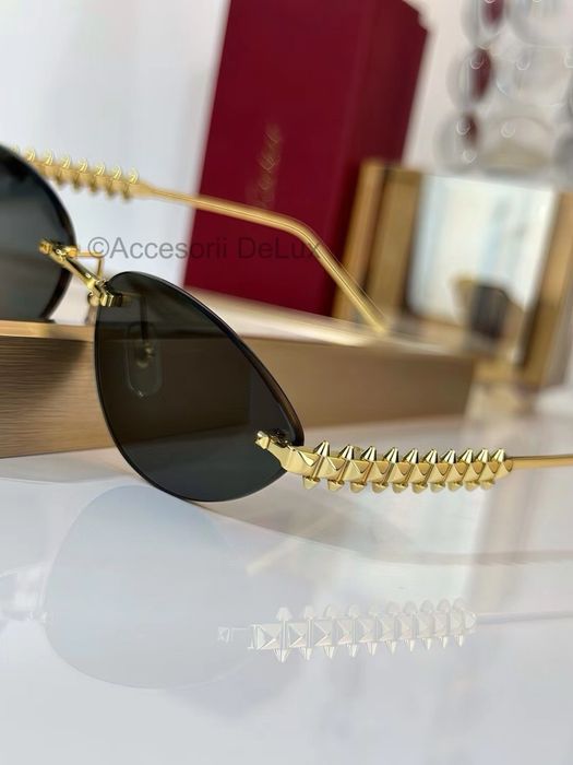 Ochelari de Soare Cartier CT0543S Noi Full Box [Verificare Colet] Gold