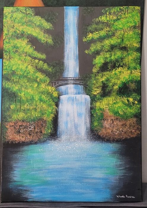 Picturi acrilice realizate manual pe panza