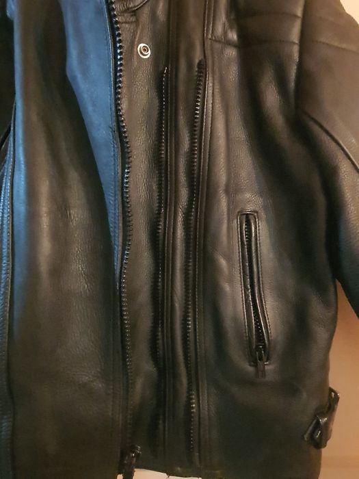 Geaca piele Biker,marimea S,aproape nouă