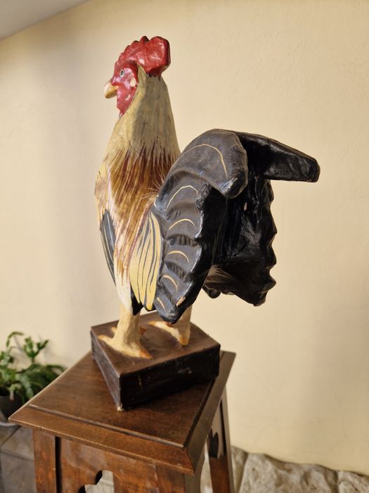 Страхотна голяма антикварна фигура- Папие Маше