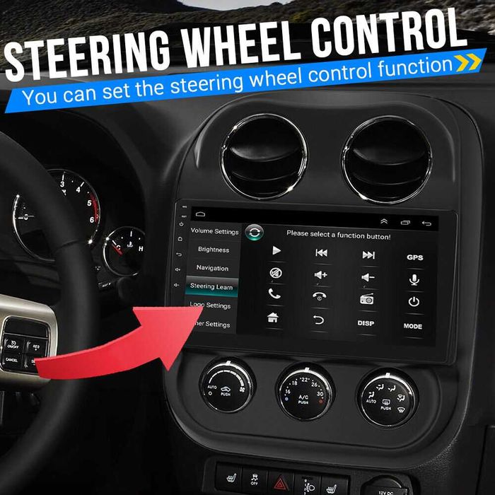 Мултимедия Двоен дин за Jeep Compass навигация Android за JEEP Patriot