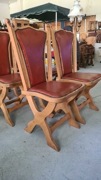 Масивен кожен стол внос от Европа