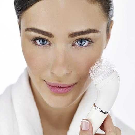 Епилатор за лице Braun - Face 810, 1 степен, 3 приставки, бял