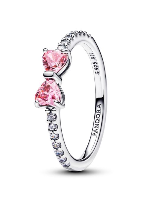 кольцо Pandora «розовый бант»