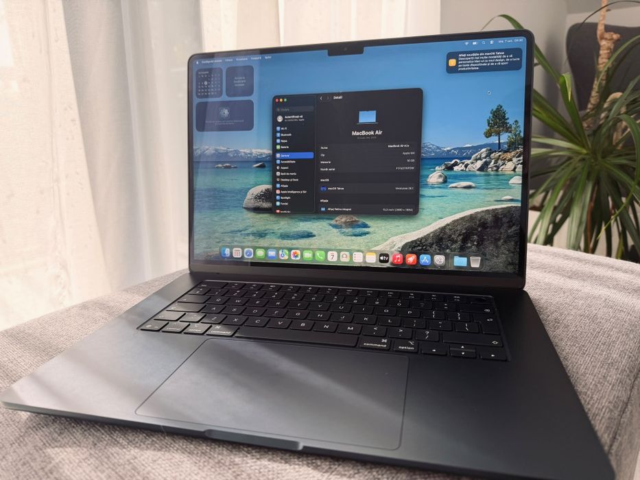 MacBook Air 15” M4 – 2025 – 16 GB RAM sănătate baterie 100%
Vând MacBook Air 15”, model 2025