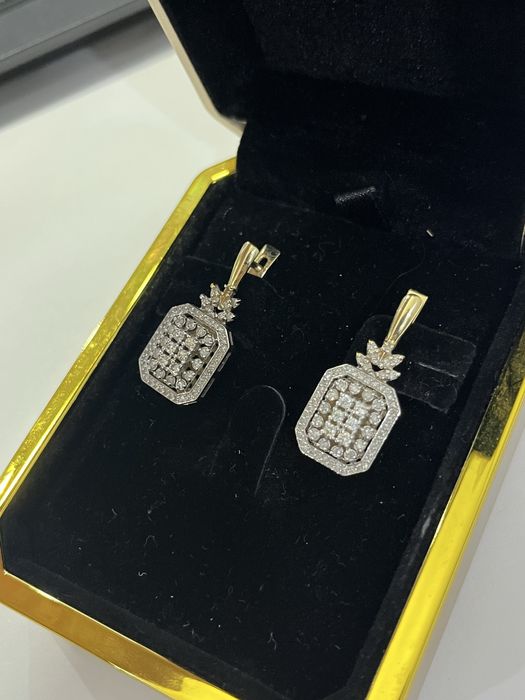 Золотые серьги с бриллиантами 585проба