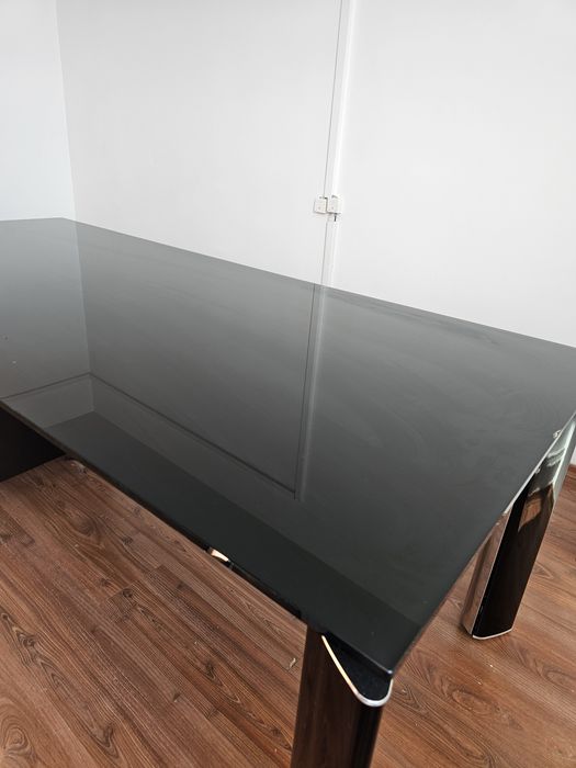 Set birou executiv Las Mobili — birou + caisson + comodă + scaun din piele
