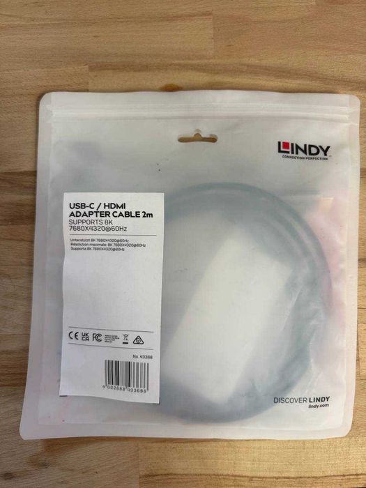 Cablu USB C la HDMI 8K60Hz, Lindy