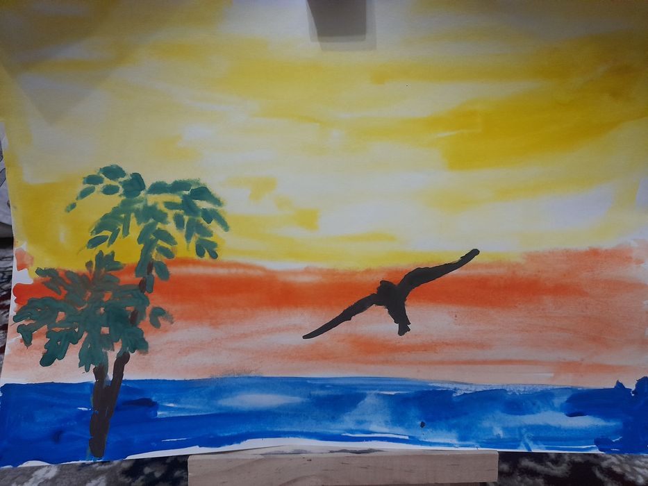 Картина нарисованный мальчиком