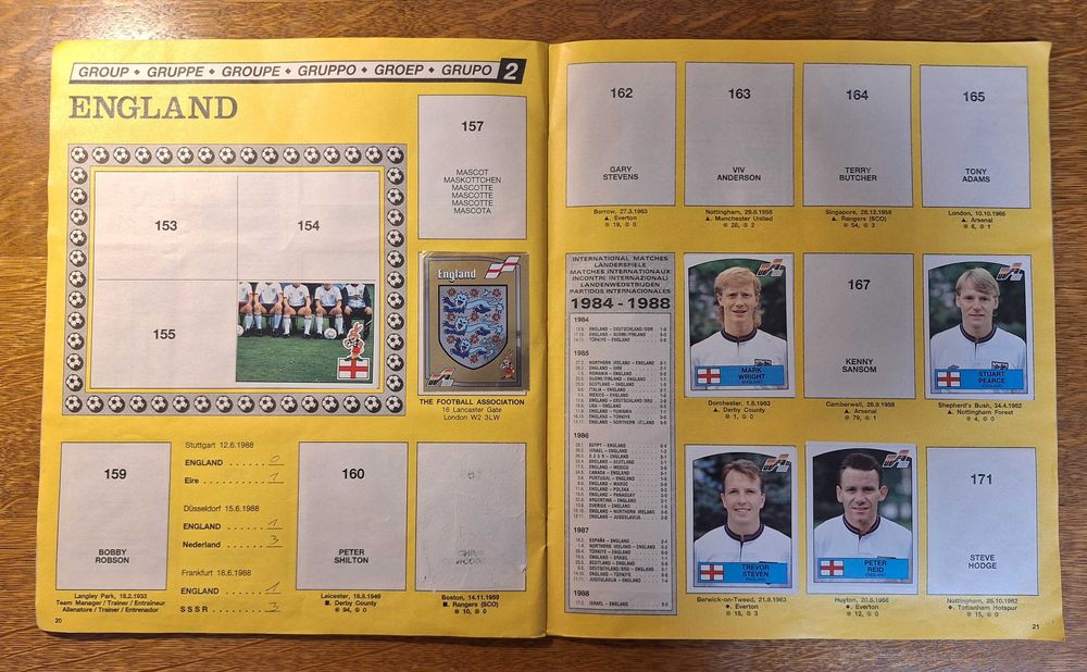 Албум Панини Евро 88