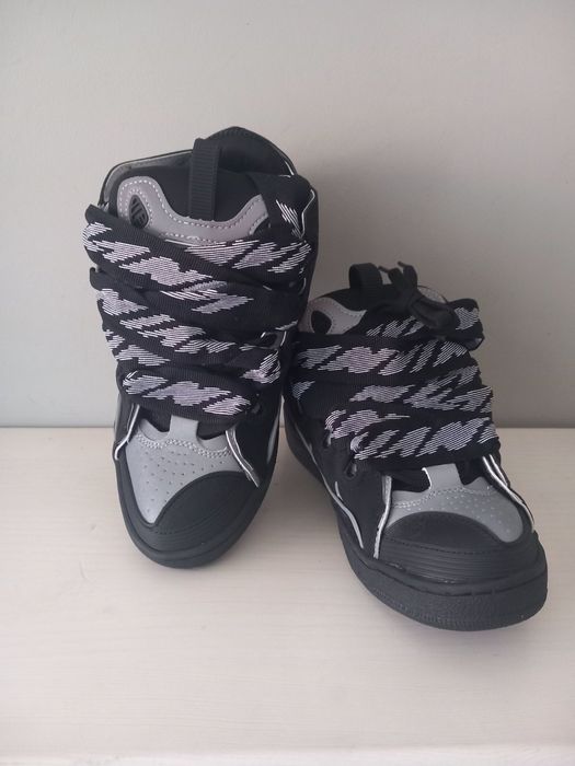 Lanvin curb sneakers бели, черни и розови