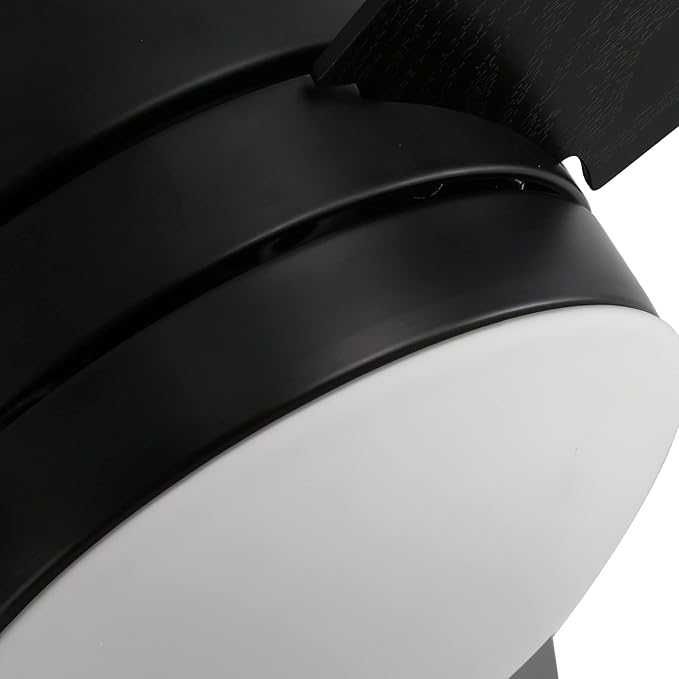 Лед полилей вентилатор с дистанционно черен, венге