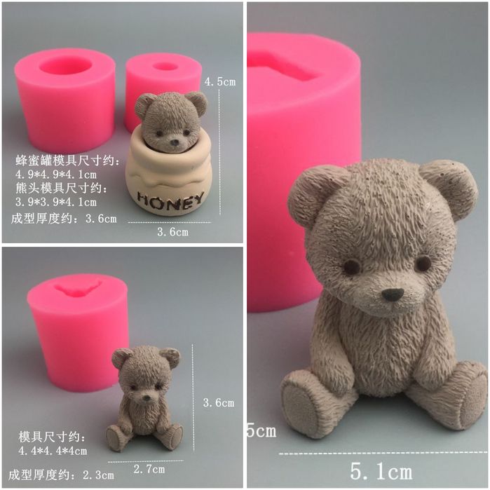 Силиконовая форма  мишки