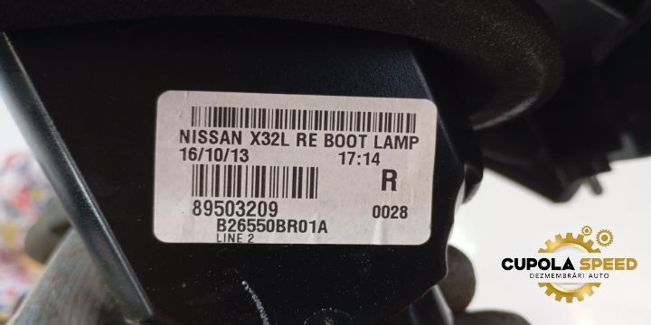 Lampa / Tripla stop dreapta pe hayon 89503209 Nissan Qashqai 1 J10 [f