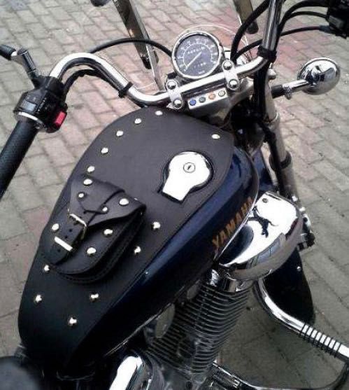 НОВ предпазител за резервоар от естествена кожа за Yamaha XV535 Virago