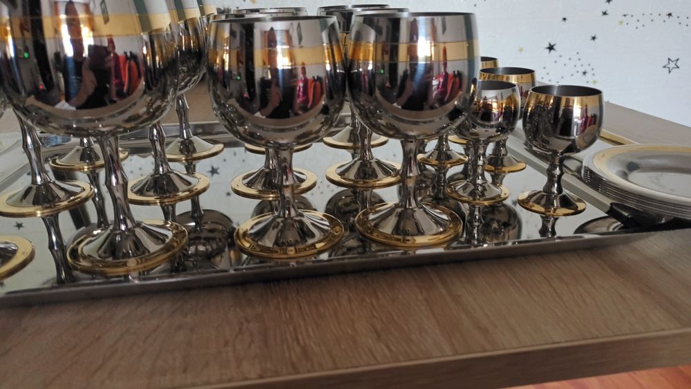 Set zepter Prince cu dungă aur 24k