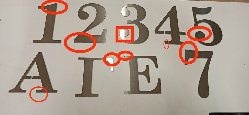 Цифри от неръждаема стомана 2 размера