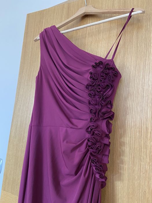 Официална цикламена рокля