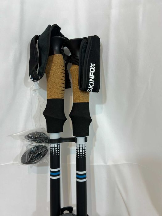 Bete schi ski telescopice  trekking Skin Fox aluminiu 105-135cm blue