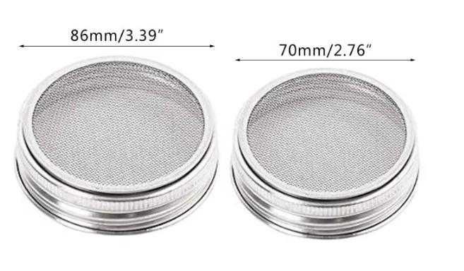 304 Неръждаема Цедка за Буркани Капачка за Покълване на Семена Кълнове