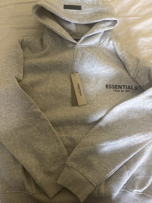 Essentials fear of god gray hoodie
