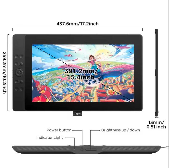 Tableta grafica si monitor 2 in 1 - ugee UE16-ACW08 NOU SIGILATA