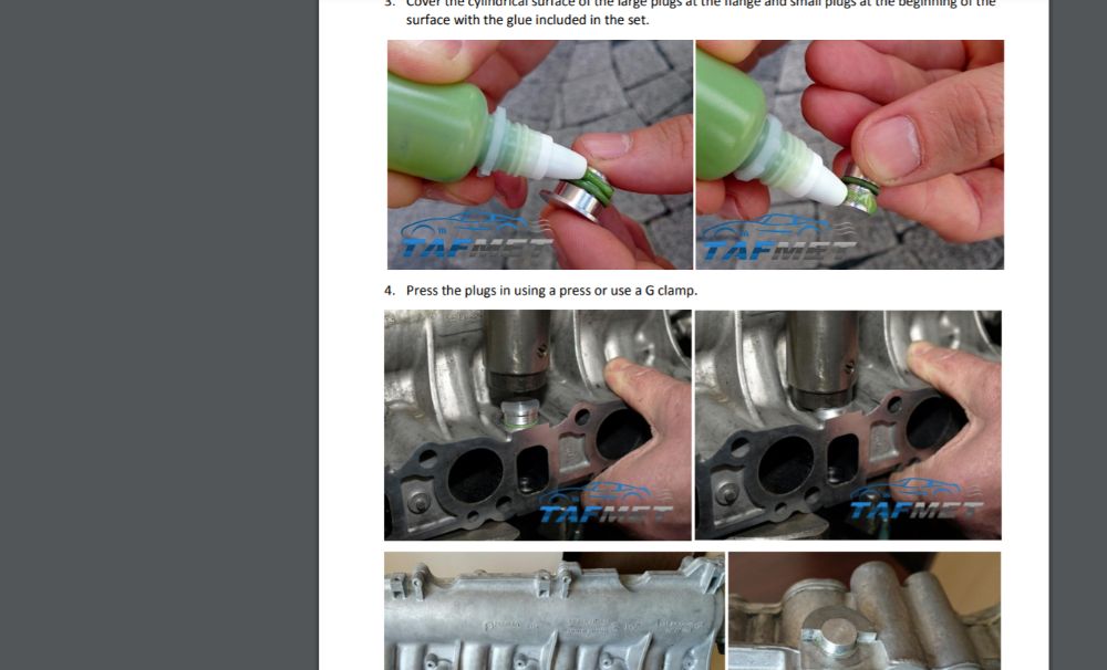 Комплект премахване вихрови клапи тапи 15мм Alfa Romeo Opel Saab1.9JTD