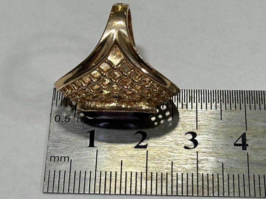 Златен пръстен 14 К 583 /7.61 гр./ Корунд /СССР от 1958