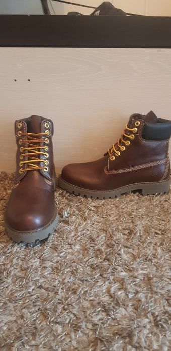Ghete de iarnă(M) LUMBERJACK, piele, maro, mărimea 40