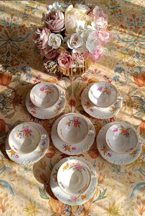 Редкость антик Фарфоровые чайные пары KPM Германия