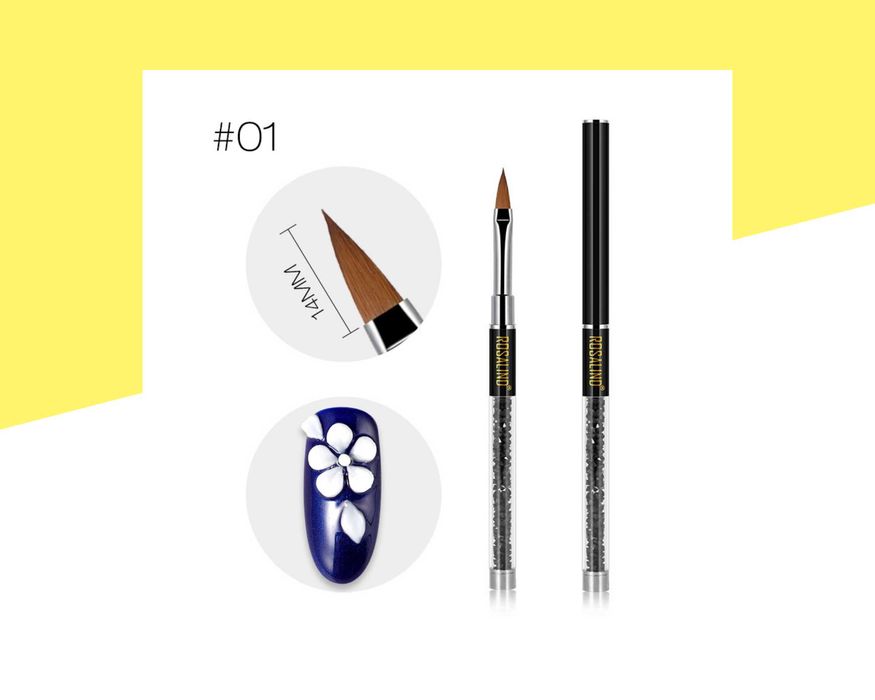 Kомплект 6 четки за маникюр, декорации ROSALIND