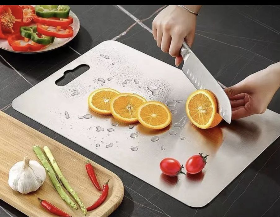 Доска для резки кухонная. Стальная