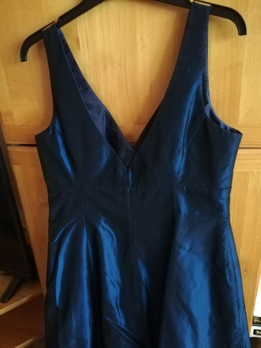 Бална рокля къса, турско синьо