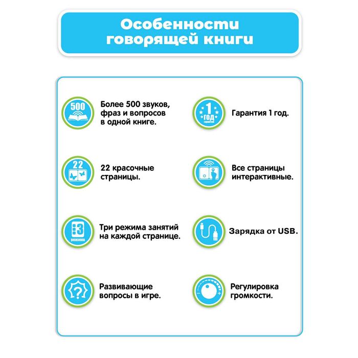 Говорящая книга для детей Нажималка Формы