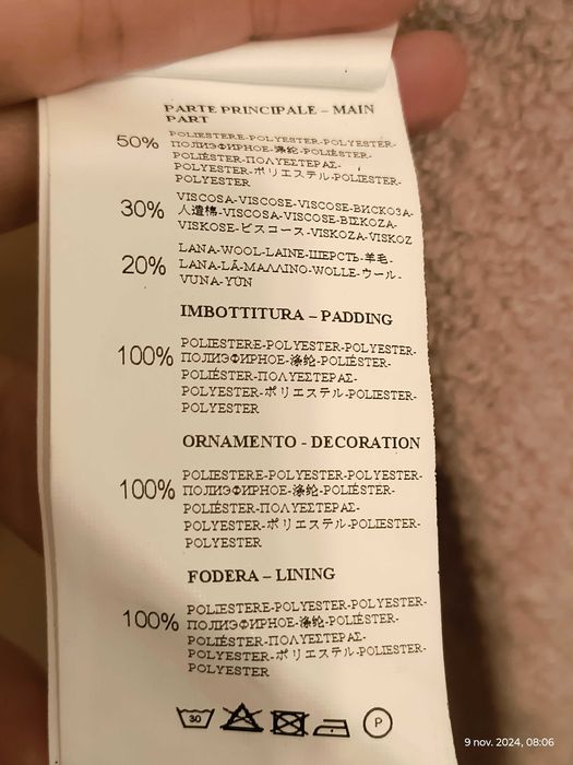 Palton Rinascimento roz pudra