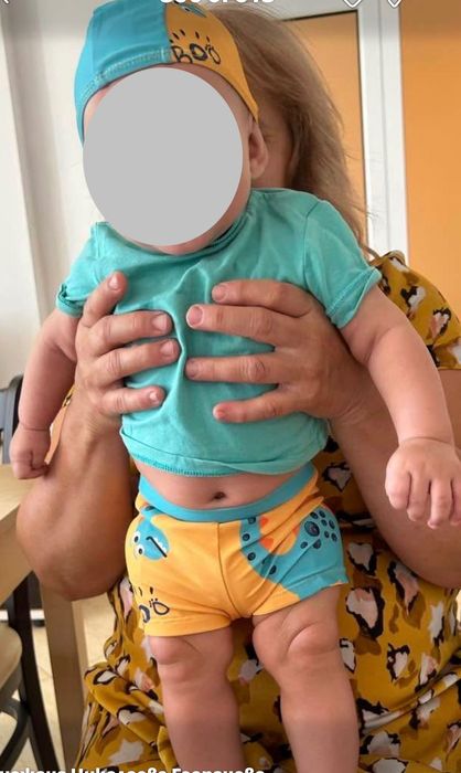 Сет бебешки бански 0-6 месеца