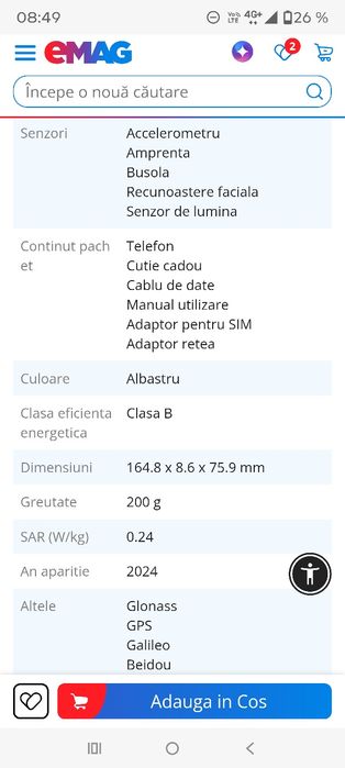Telefon smartphone Blackview Shark 9 5G nou sigilat
