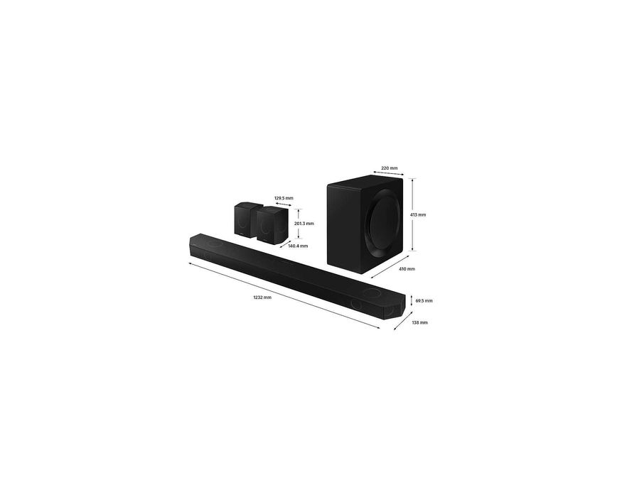 Soundbar SAMSUNG HW-Q990D, 11.1.4, 656W, Bluetooth, Wi-Fi, Subwoofer