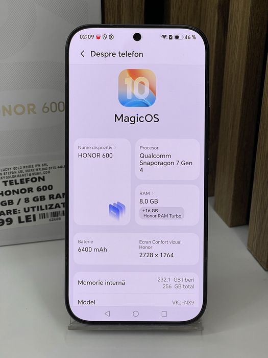 Honor 600 256Gb 8Gb ram Garantie/Factura #62688