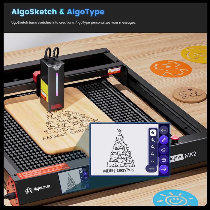 Algolaser alfha MK2 40W диодный лазерный станок