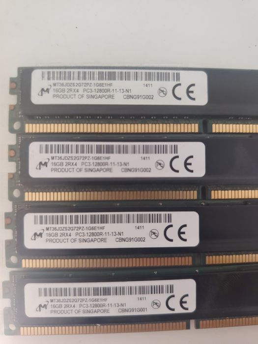 Memorie RAM Server 64GB DDR3 ECC 4x16GB PC3-12800R – Testată