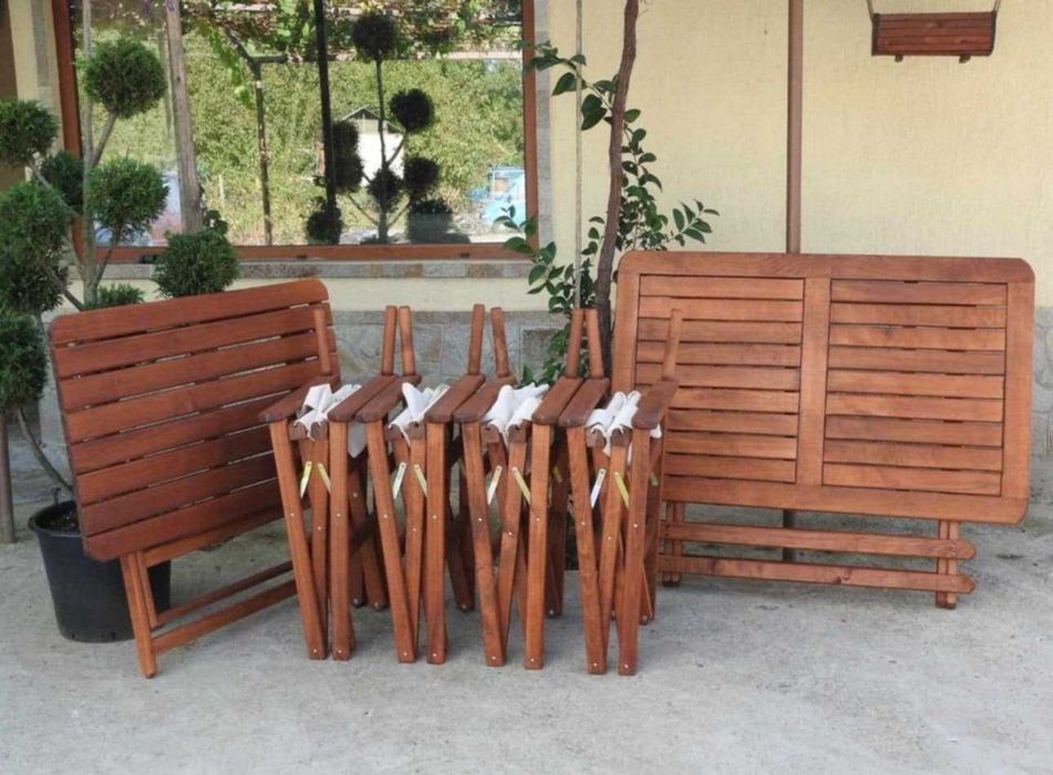 Сгъваеми режисьорски столове и маси 100% бук