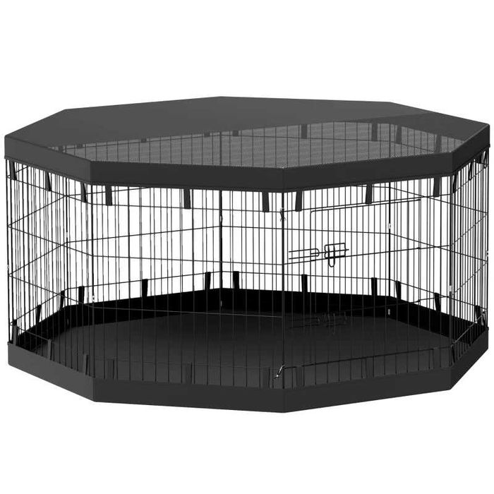 Кошарка за кученца PawHut, височина 76 см/приблизително 2,5 м², 8 панела